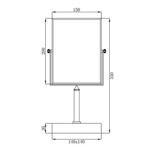 HSY-909 <span class=keywords><strong>Rectangular</strong></span> lupa de maquillaje cosmético de doble lado escritorio espejo - Product Image 3