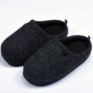 Men's Indoor Warm Soft Winter Wool <strong>Felt</strong> <strong>Slipper</strong> with Thick Sole - Product Image 3