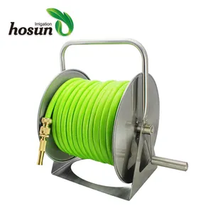 Cửa Hàng Tại Trung Quốc Cầm Tay Thép Không Gỉ TREO TƯỜNG 40M Brass Hose Connectors Reel Giỏ Hàng Đức Vườn Công Cụ