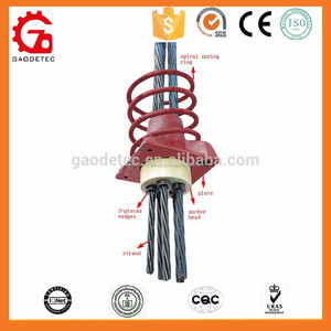 la cuña de la losa de alambre de acero de múltiples orificios post tensado cimentación de hormigón de anclaje - Product Image 1