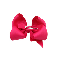 Ruban gros-grain de haute qualité de 4 pouces, couleurs unies, nœuds pour cheveux avec pince et épingle pour accessoires de cheveux pour filles