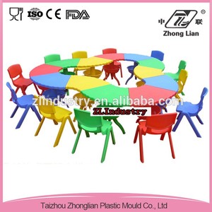 Arredamento per Scuola Primaria, <span class=keywords><strong>Tavolo</strong></span> e Sedia per <span class=keywords><strong>Bambini</strong></span> in Stile Conchiglia Colorato, Sedia in Plastica - Product Image 4