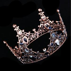 Tiara e Corona Vintage Barocca per Sposa Regina Re, Copricapo da Donna per Ballo di Gala, Matrimonio, Gioielli per Capelli e Accessori - Product Image 1