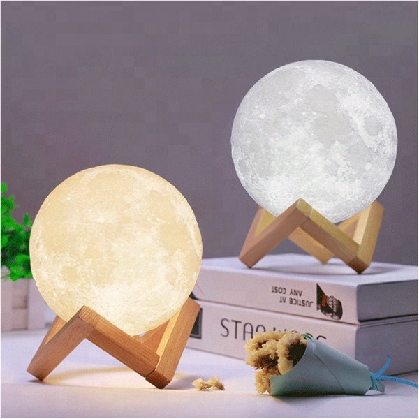 Eco Friendly Multicolor Home Decoration Customised Levitating Moon Lamp Light 3d Print Moon Lamp
