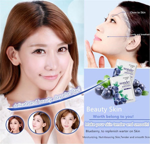 BIOAQUA-mascarilla facial hidratante, mascarilla de limpieza nutritiva, blanqueadora, de arándano, wonder blemishing, OEM - Product Image 4