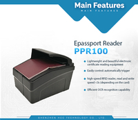 Lecteur de passeport RFID pour les passages de frontières douanières, lecture MRZ OCR, scanner de passeport PPR-100
