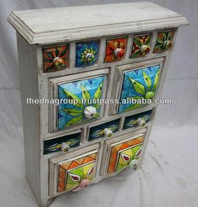 Meuble de maison en bois moderne et pratique avec solution de stockage de tiroirs à épices en céramique - Product Image 2