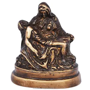 Regalo di natale realizzato in ottone metallo Divine Mercy Jesus handcraft statue Figurine interne fatte a mano God