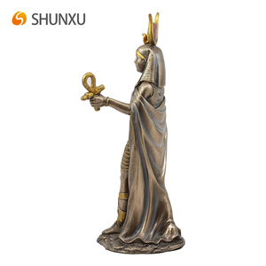 Estatua Artesanal de la Diosa Egipcia Hathor con Ankh, Patrona de la Maternidad, la Alegría, el Amor <span class=keywords><strong>y</strong></span> el Feminismo, Escultura Coleccionable - Product Image 3