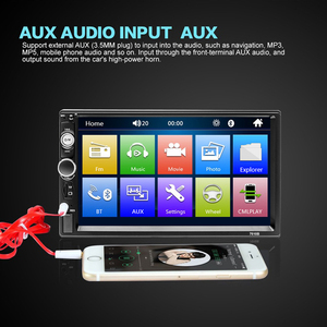 (Stock US/EU/<span class=keywords><strong>RU</strong></span>) Podofo 7 pouces Double Din autoradio autoradio stéréo écran tactile FM USB AUX-IN voiture lecteur MP5 7010B - Product Image 5