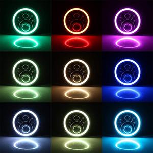 Morsun 7 pollici HA CONDOTTO il <span class=keywords><strong>Faro</strong></span> auto sistema di illuminazione 7 pollici rotonda <span class=keywords><strong>RGB</strong></span> halo anello led fari - Product Image 4