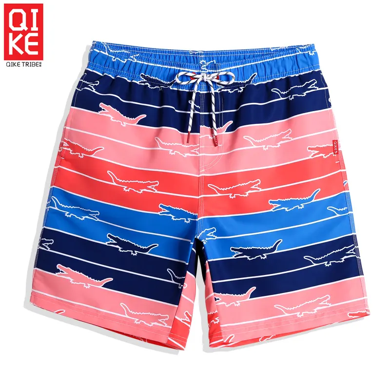 Strand Shorts Mannen Cartoon Gedrukt mannen Zwemmen Shorts Gestreepte Plus Size Board Shorts Losse Quick Dry Briefs Mesh Linner