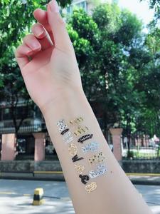 Feliz Halloween metálico oro plata Rosa resplandor en la oscuridad impermeable tatuaje temporal pegatina - Product Image 3