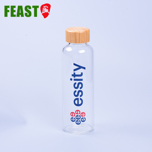 Botella de agua de vidrio hipoalergé<span class=keywords><strong>nico</strong></span>, alta borosilicato, bajo pedido mínimo - Product Image 1