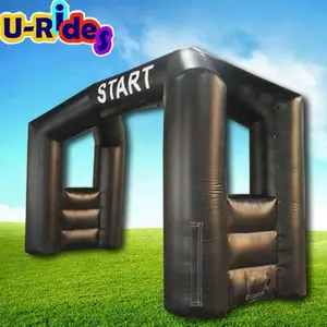 Start and finish line arch square black inflatable arch tent For permanently branded or made with interchangeable