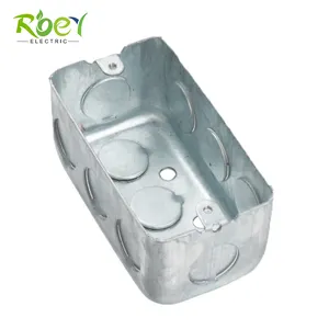 Caja de conexiones de acero galvanizado 3x3, caja de conductos eléctricos, caja de interruptores de acero octagonal