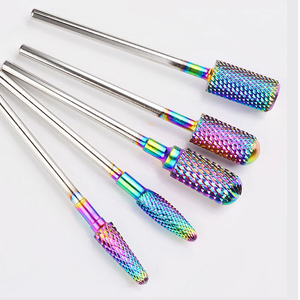Fraises en carbure de tungstène arc-en-ciel revêtement nano foret rond clous 3/32 "mèches pour manucure outil de <span class=keywords><strong>moulins</strong></span> à <span class=keywords><strong>ongles</strong></span> professionnel SAD06 - Product Image 6