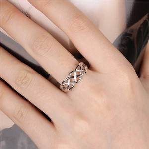 925 in argento celtico eterno nodo d'amore in <span class=keywords><strong>filigrana</strong></span> <span class=keywords><strong>anello</strong></span> da dito di nozze all'ingrosso - Product Image 5