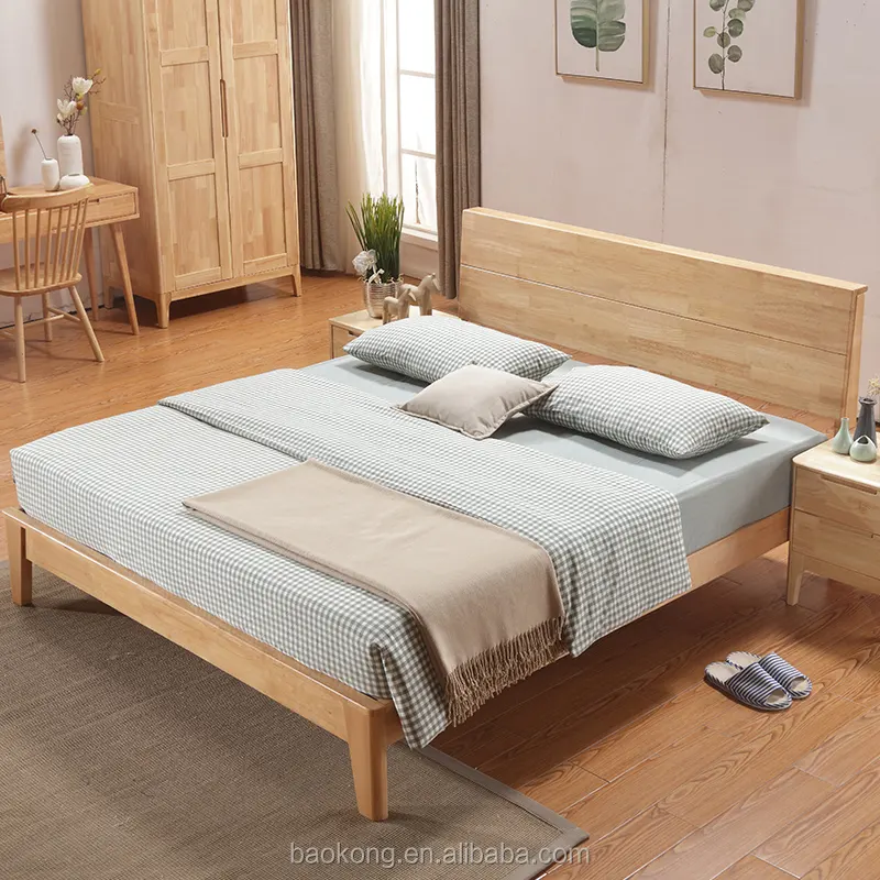 새로운 디자인 수입 태국 고무 나무 침대