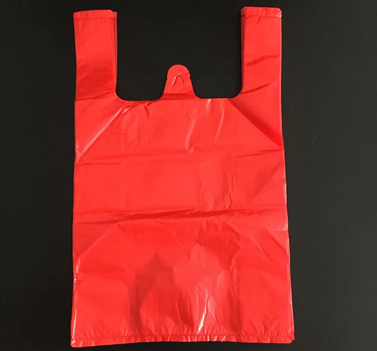 حقائب تيشيرت بلاستيكية قابلة للتحلل HDPE/LDPE