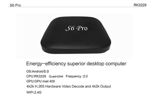 S6 pro kodi reproductor multimedia magia quad core inteligente malvavisco 6.0.1 actualización 2g 16g android rk3229 tv box - Product Image 5