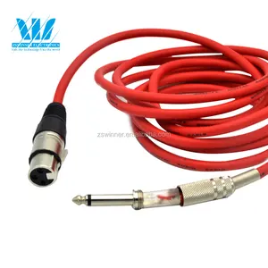 Yüksek kalite XLR kablosu 6.35mm (1/4 inç) telefon tak Stereo mikrofon kablosu Karaoke mikrofon kabloları Xlr - 6.35mm TRS konektörü OEM