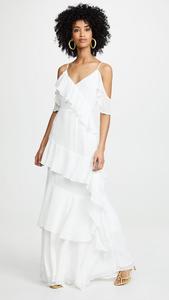 KY Ruffle Trim Draped Flutter Sleeves Polka <strong>Dot</strong> Print <strong>Maxi</strong> V Neck Adjustable <strong>Dress</strong> Summer <strong>Dresses</strong> Women Elegant <strong>Dresses</strong> - Product Image 4