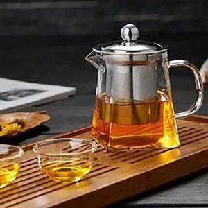 Juego de tetera cuadrada <span class=keywords><strong>vintage</strong></span> con colador de acero inoxidable 304 y tapa para café y té - Product Image 3