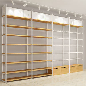 Scaffale da Parete in Legno Decorativo Personalizzabile per Negozi con Cassetto - Product Image 5