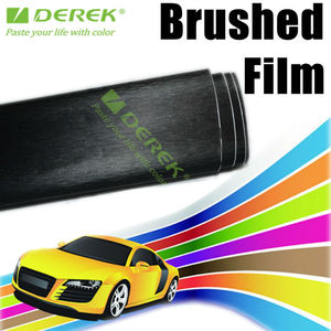 Brushed car color changing film <span class=keywords><strong>vinyl</strong></span> black, brush roll wrapping Vinyle <span class=keywords><strong>Auto</strong></span> - Product Image 1