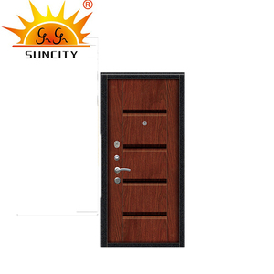 Portes blindées modernes en acier et bois avec finition de surface pour appartements, destinées au marché russe - Product Image 2