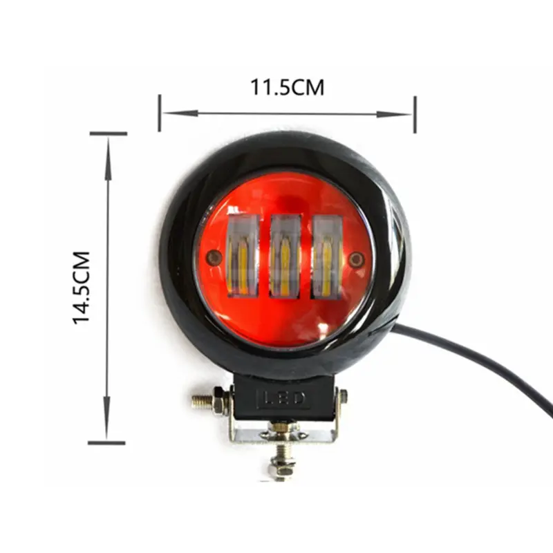 Approvisionnement d'usine 4 pouces 30W ronde led brouillard lampe 24V 12V travail lumière pour Moto camion tracteur hors route IP67 étanche