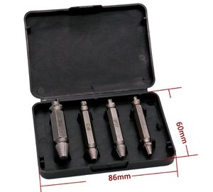 Kit <span class=keywords><strong>di</strong></span> 4 Estrattori per <span class=keywords><strong>Viti</strong></span> Danneggiate e Rotti in Acciaio Rapido S2, Set Nero per Rimozione <span class=keywords><strong>di</strong></span> Bulloni e <span class=keywords><strong>Viti</strong></span> Danneggiate - Product Image 3