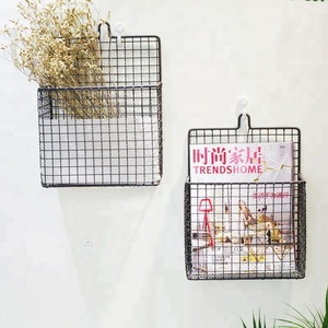 Étagère à magazines, étagère à livres, panier suspendu en métal, panier en fil métallique, étagère murale, grand panier vintage, <span class=keywords><strong>rangement</strong></span> de <span class=keywords><strong>bureau</strong></span> - Product Image 3