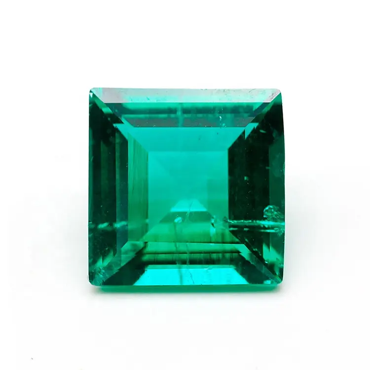 Losse Emerald Edelsteen Vierkante Vorm Stap Cut Synthetische Emerald