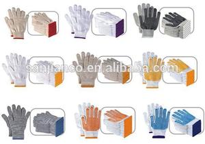7 spacer bleach white color farm digging work work glove/glove knitted chain - Product Image 1
