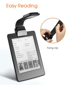 Mini luce LED ricaricabile lampada da lettura nera a Clip con controllo della luminosità per campeggio e viaggi - Product Image 2