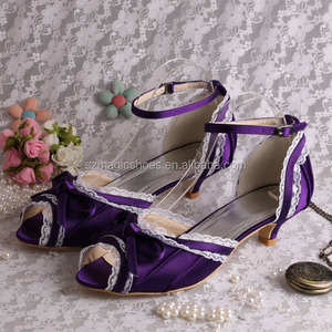 Sandalias de tacón <span class=keywords><strong>bajo</strong></span> para mujer, zapatos a la moda, color morado, 2022 - Product Image 1
