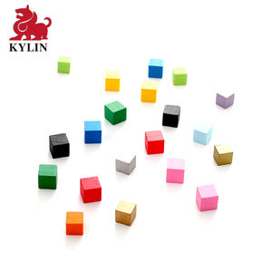 Blocs de construction en bois pour enfants 8*8*8mm, cubes colorés et jeux de société éducatifs, dominos en cube - Product Image 4