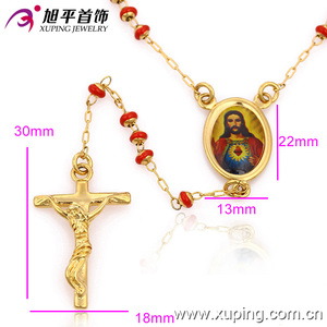VIP 42528 Xuping vendite calde 14k oro colore ultime croce collana - Product Image 3