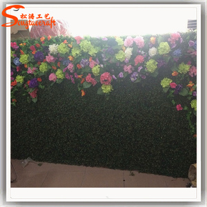 Stylisé <span class=keywords><strong>en</strong></span> plastique artificielle <span class=keywords><strong>herbe</strong></span> mur artistique romantique artificielle fleur de mur de décoration - Product Image 5