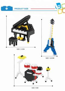 Bloques de construcción de instrumento Musical personalizado, instrumento Musical Nanoblocks, Piano, guitarra, tambor, juego de bloques de construcción - Product Image 5