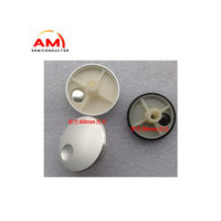 Alliage DM concave bouton, 36mm40mm noir argent, arbre D-axe encodeur chapeau
