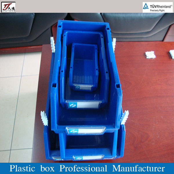 de almacenamiento apilable bin de plástico caja