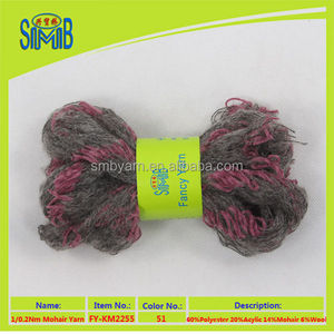 hilado del acoplamiento de lujo para damas tejer bufanda de <span class=keywords><strong>lana</strong></span> <span class=keywords><strong>mohair</strong></span> hilados de fantasía - Product Image 4
