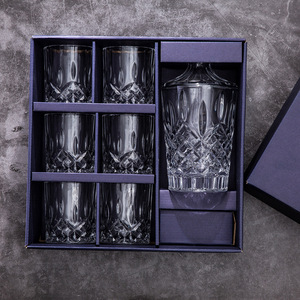 Elegante Böhmen stil kristall whisky set whisky <span class=keywords><strong>decanter</strong></span> 900ml mit 6 whisky gläser wein tasse wein <span class=keywords><strong>decanter</strong></span> - Product Image 6
