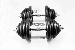 Cast iron painting 50 kg Adjustable free weights dumbbell set with chrome bar selling - Product Image 3