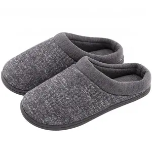 Comfort Nieuwe Kasjmier Katoen Gebreide Memory Foam Mannen Huis Slippers Prijzen