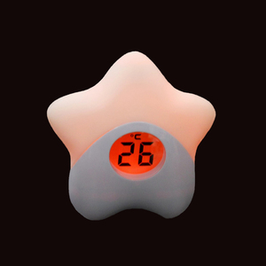 ไฟกลางคืนสำหรับเด็ก, เครื่องวัดอุณหภูมิห้องรูปดาว, จอแสดงผลอุณหภูมิ, ไฟกลางคืนเปลี่ยนสี LED สำหรับเด็กทารกและเด็ก - Product Image 4