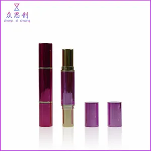 Kemasan Pena Lipstik Make Up Anda Sendiri, Tube Balm Bibir Dua Ujung Kosmetik Pena Lipstik Kemasan ZK68161B